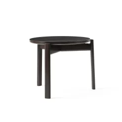 Passage Lounge Table By Menu -Furniture Deals Store 9150959 Passage Lounge Table O50 Dark Lacquered Oak Angle