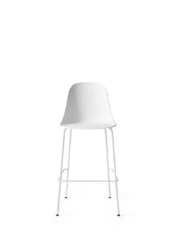 MENU Harbour Bar Side Chair 75 Cm, White - Light Grey Steel -Furniture Deals Store 9281639 Harbour Side Bar Chair White LightGrey Front