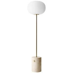 MENU JWDA Floor Lamp, Travertine - Brushed Brass