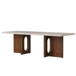 MENU Androgyne Lounge Table, Walnut - Kunis Breccia Stone