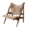MENU Knitting Chair, Walnut - Sahara Sheepskin