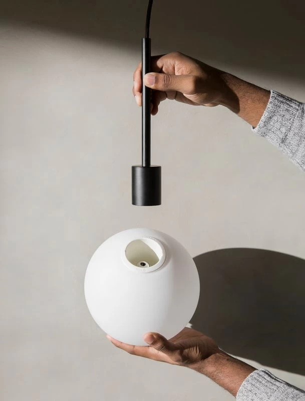 MENU TR Bulb Pendant, Black - Matte Opal 6 MENU TR Bulb Pendant, Black - Matte Opal - Image 6