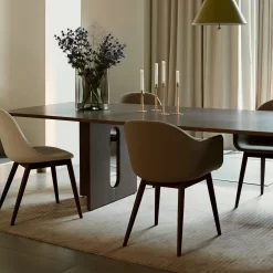 Harbour Chair Upholstered With Wood Base By Menu 11 Harbour Chair Upholstered With Wood Base By Menu -Furniture Deals Store MENU Androgyne Dining Table Rect Duca Candle Holder HarbourDining Harbour Side Aer Vase Levitate