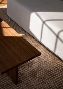 MENU Androgyne Lounge Table, Dark Oak -Furniture Deals Store MENU Androgyne Lounge Table Houkime Rug Offset Loose Cover 1