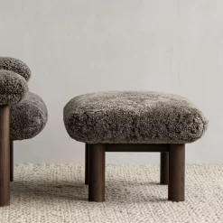 Brasilia Ottoman By Menu -Furniture Deals Store MENU Brasilia Lounge Chair Brasilia Ottoman Gravel Rug 1