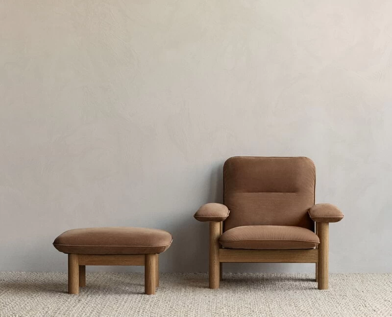 MENU Brasilia Ottoman, Oak - Dunes Camel Leather 5 MENU Brasilia Ottoman, Oak - Dunes Camel Leather - Image 5