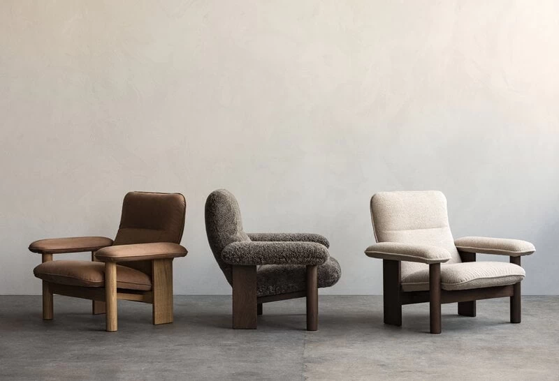 MENU Brasilia Lounge Chair, Dark Stained Oak - Root Sheepskin 6 MENU Brasilia Lounge Chair, Dark Stained Oak - Root Sheepskin - Image 6