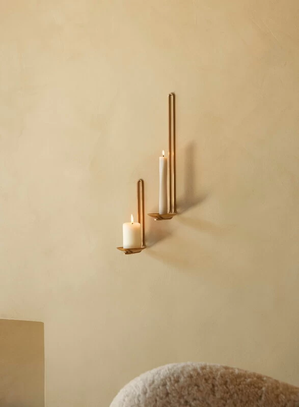 MENU Clip Wall Candle Holder, 34 Cm, Brass 4 MENU Clip Wall Candle Holder, 34 Cm, Brass - Image 4