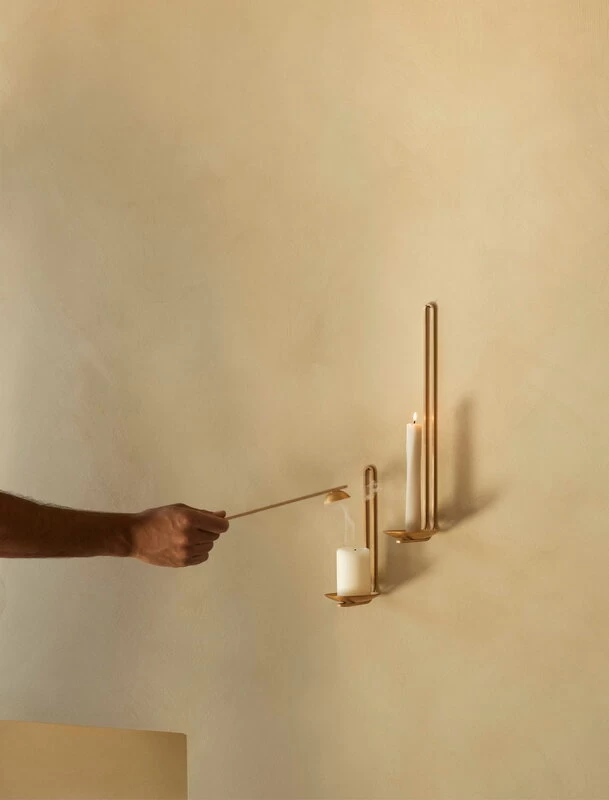MENU Clip Wall Candle Holder, 34 Cm, Brass 5 MENU Clip Wall Candle Holder, 34 Cm, Brass - Image 5