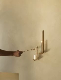MENU Clip Candle Care Kit, Brass -Furniture Deals Store MENU Clip Candle Holder Wall 3