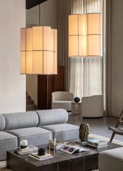 MENU Hashira Pendant, Cluster, Large, White -Furniture Deals Store MENU Eave Modular Sofa Hashira Pendant Cluster Plinth Low Tearoom Lounge Chair 1