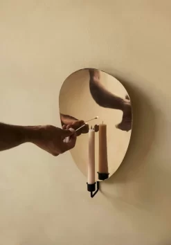 MENU Flambeau Wall Candleholder, 40 Cm, Black - Brass -Furniture Deals Store MENU Flambeau Candle Holder Wall 3