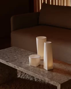 MENU Plinth Bridge Table, Kunis Breccia Marble -Furniture Deals Store MENU LS Ignus Flameless Candles Plinth Bridge Offset Sofa