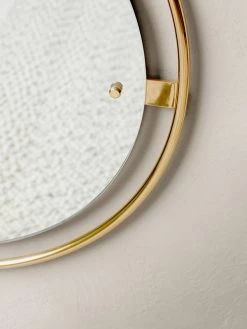 MENU Nimbus Mirror 60 Cm, Polished Brass -Furniture Deals Store MENU Nimbus Mirror Gravel Rug