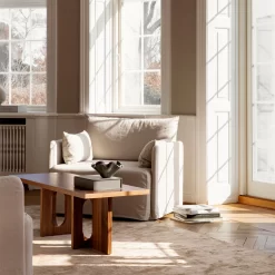 Androgyne Lounge Table (Wood) By Menu -Furniture Deals Store MENU Offset Loose Cover Androgyne Lounge Houkime Rug 2