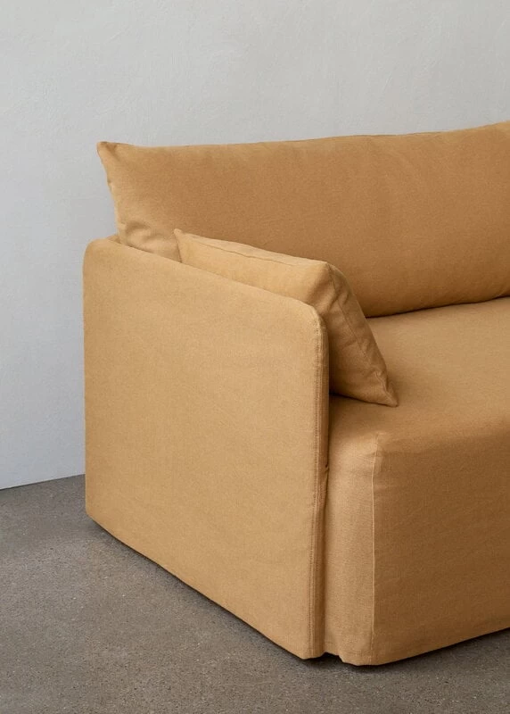 MENU Offset 3-seater Sofa With Loose Cover, Wheat 4 MENU Offset 3-seater Sofa With Loose Cover, Wheat - Image 4