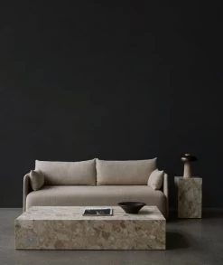 MENU Plinth Table, Low, Kunis Breccia Marble -Furniture Deals Store MENU Offset Sofa Plinth Grand Plinth Tall Reverse Table Lamp Triptych Bowl