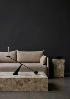 MENU Plinth Table, High, Kunis Breccia Marble -Furniture Deals Store MENU Offset Sofa Plinth Tall Plinth Grand Interconnect Candle Holder Triptych Bowl