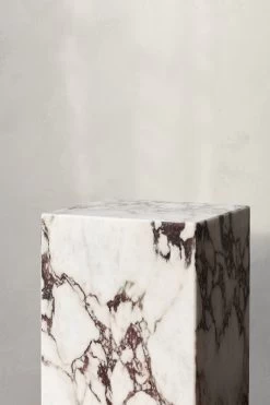 MENU Plinth Table, Cube, Calacatta Viola Marble -Furniture Deals Store MENU Plinth Rose 2