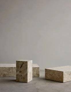 MENU Plinth Table, Low, Kunis Breccia Marble -Furniture Deals Store MENU Plinth Grand Plinth Tall Plinth Low 01