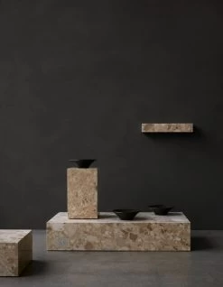 MENU Plinth Shelf, Kunis Breccia Marble -Furniture Deals Store MENU Plinth Grand Plinth Tall Plinth Shelf Triptych Bowl