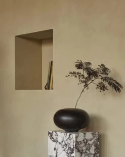 MENU Plinth Pedestal Stand, Calacatta Viola Marble -Furniture Deals Store MENU Plinth Pedestal Surround Vase 3