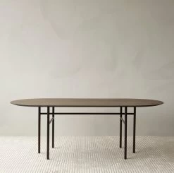MENU Snaregade Table, Oval, 210 X 95 Cm, Dark Stained Oak 8 MENU Snaregade Table, Oval, 210 X 95 Cm, Dark Stained Oak -Furniture Deals Store MENU Snaregade Dining Table Oval Houkime Rug
