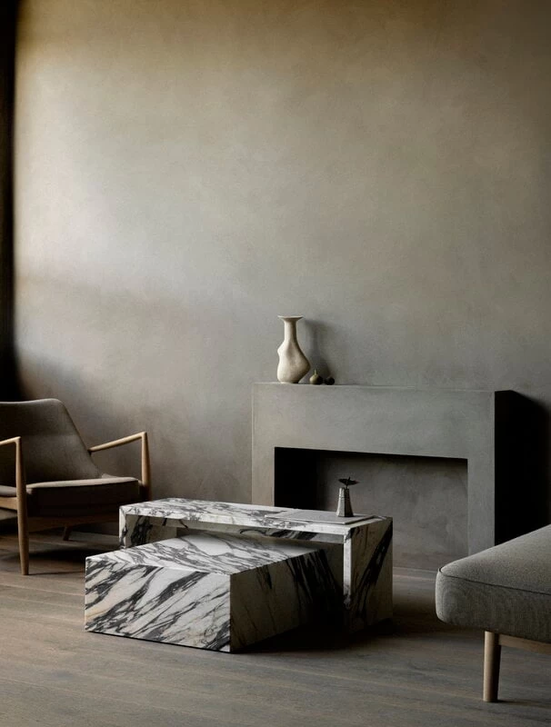 MENU Plinth Bridge Table, Calacatta Viola Marble 5 MENU Plinth Bridge Table, Calacatta Viola Marble - Image 5