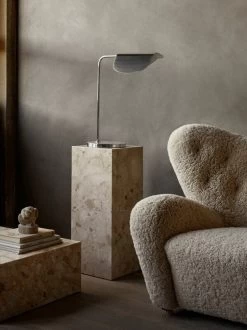 MENU Plinth Pedestal Stand, Brown Kendzo Marble -Furniture Deals Store MENU The Tired Man Wing Table Lamp Plinth Pedestal 1