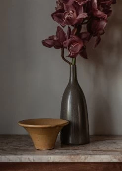 MENU Strandgade Stem Ceramic Vase, Olive Green -Furniture Deals Store MENU Triptych bowl Strandgade Stem Vase 1