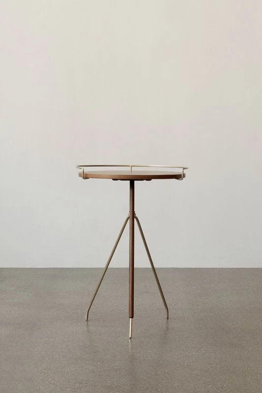 MENU Umanoff Side Table, 60 Cm, Walnut - Brushed Brass 6 MENU Umanoff Side Table, 60 Cm, Walnut - Brushed Brass - Image 6