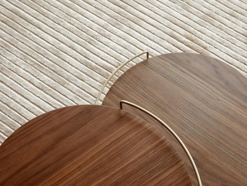 MENU Umanoff Side Table, 45 Cm, Walnut - Brushed Brass 3 MENU Umanoff Side Table, 45 Cm, Walnut - Brushed Brass - Image 3