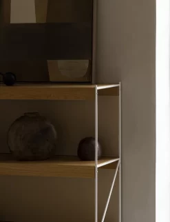 MENU Zet Storage System, H158, Ivory Steel - Oak -Furniture Deals Store MENU Zet Storage System