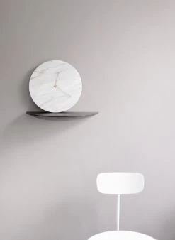 MENU Gridy Fungi Shelf, Medium, Black -Furniture Deals Store Marble Wall Clock Location 01 Download 300dpi JPG 28RGB29 198770