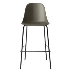 MENU Harbour Bar Side Chair 75 Cm, Olive - Black Steel -Furniture Deals Store Menu 9280100 0004ZZZZ Harbour Side Bar Chair Olive Black Front