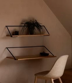 MENU Rail Shelf, Oak - Black 11 MENU Rail Shelf, Oak - Black -Furniture Deals Store PR Rail Shelf 1