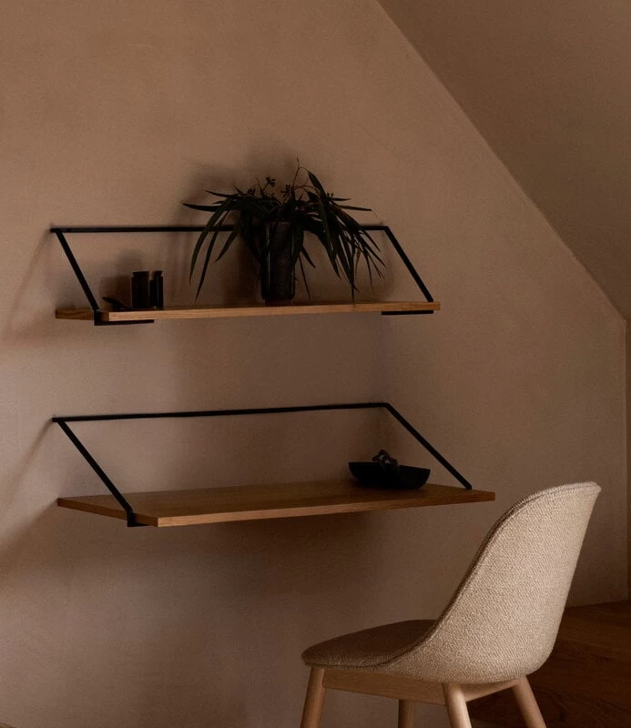 MENU Rail Shelf, Oak - Black 6 MENU Rail Shelf, Oak - Black - Image 6