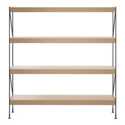 MENU Zet Storage System, H158, Black Steel - Oak -Furniture Deals Store Zet Storage H158 musta ters tammi 2 VS