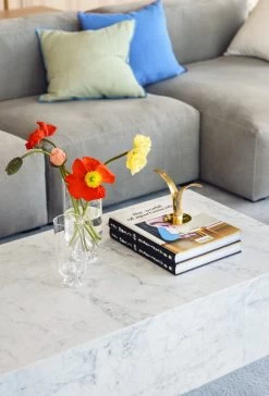 MENU Plinth Table, Low, White Carrara Marble -Furniture Deals Store showroom maaliskuu22 Fds9